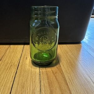 VTG Rolling Rock Green Route "33" Embossed Jar Style Beer Pint Glass
